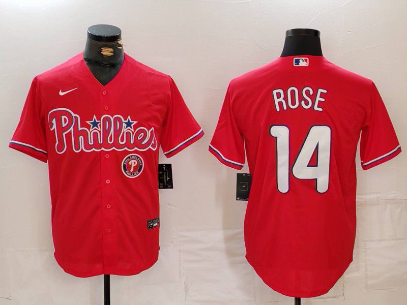 Men Philadelphia Phillies #14 Rose Red Nike Game 2024 MLB Jersey style 3->philadelphia phillies->MLB Jersey